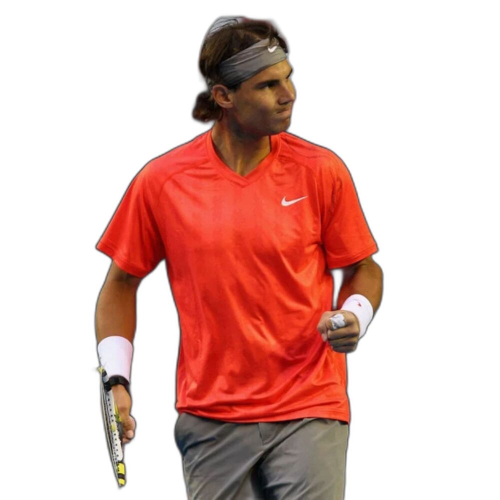 Nike Men's Rafael Nadal 2011 Australian Open Red Fuego Tennis Top Large
